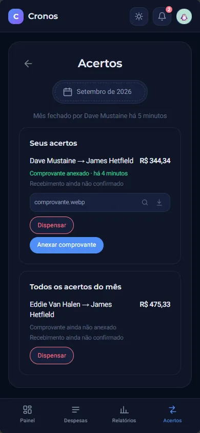 Acertos de contas